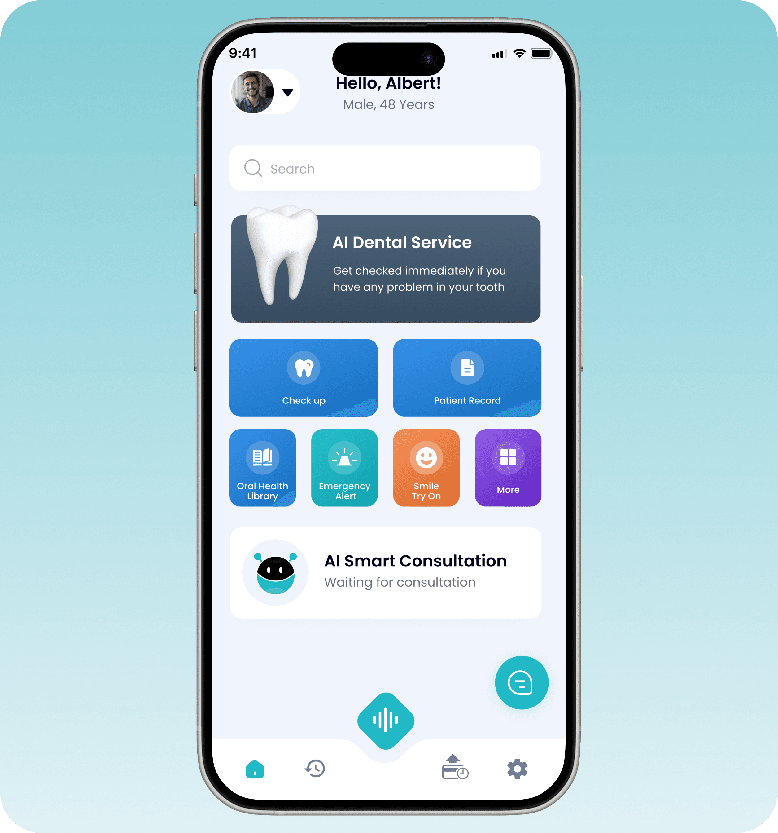 DentaSmart mobile app interface