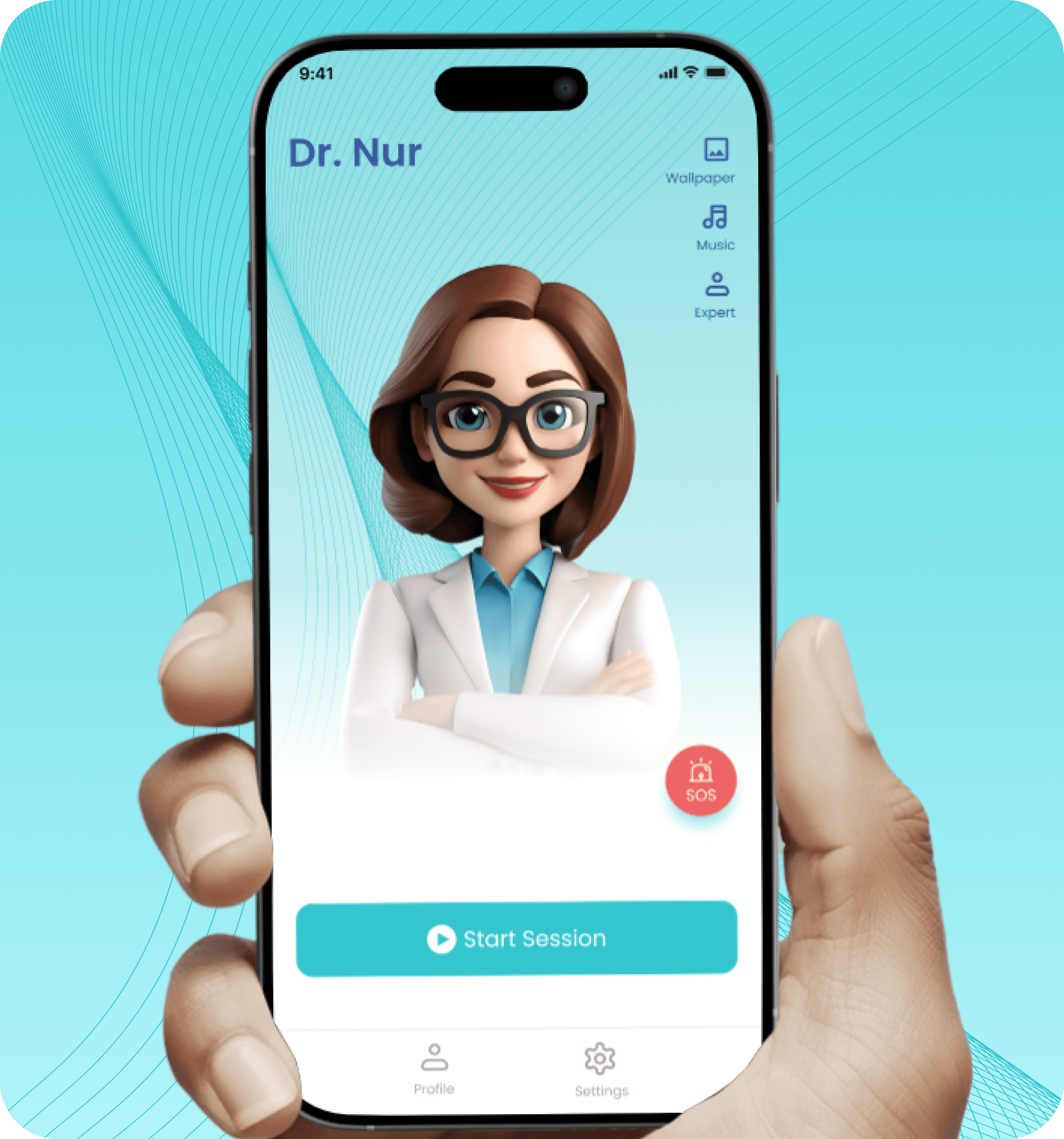 Dr. NUR AI mobile app screens
